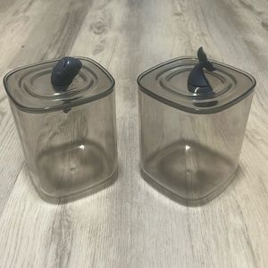 Acrylic Whale Lid Bathroom Decor Swab Cotton Makeup Holder Canister Ocean Set